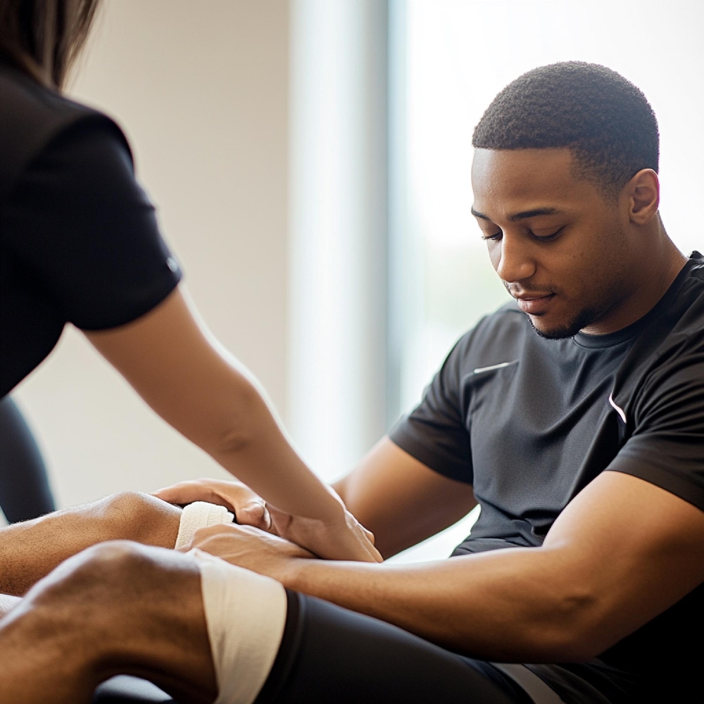 athlete recovering from injury